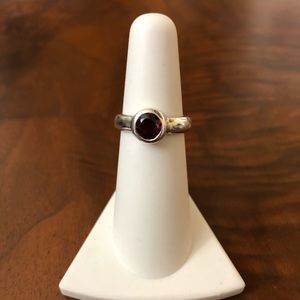 Garnet Sterling silver ring